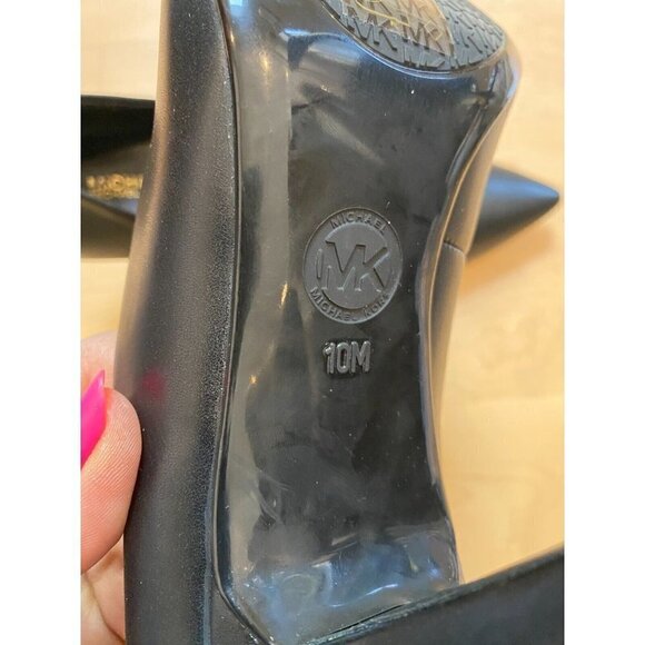 Michael Kors "Dorothy Flex" pointed toe black pump heel BNWT sz 10 - Picture 9 of 10